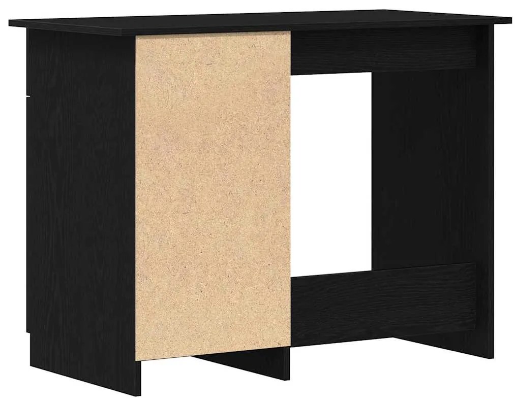 Escrivaninha vidaXL Preta em Carvalho 100x50x76 cm em Madeira de Engen