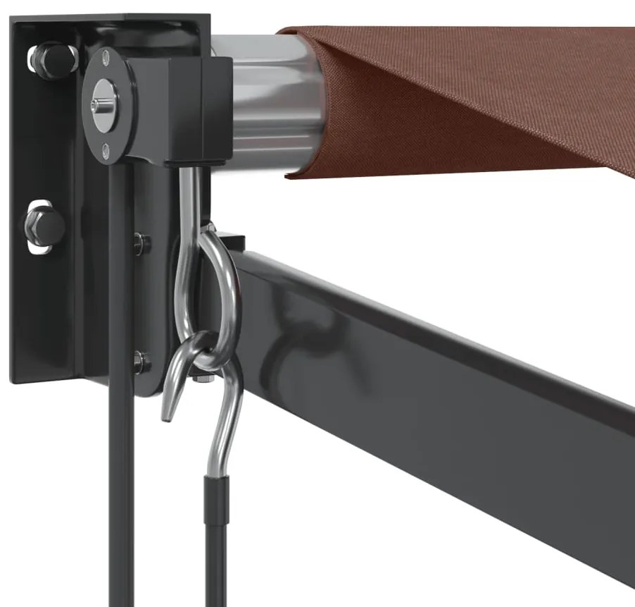 Toldo retrátil automático 350x250 cm castanho