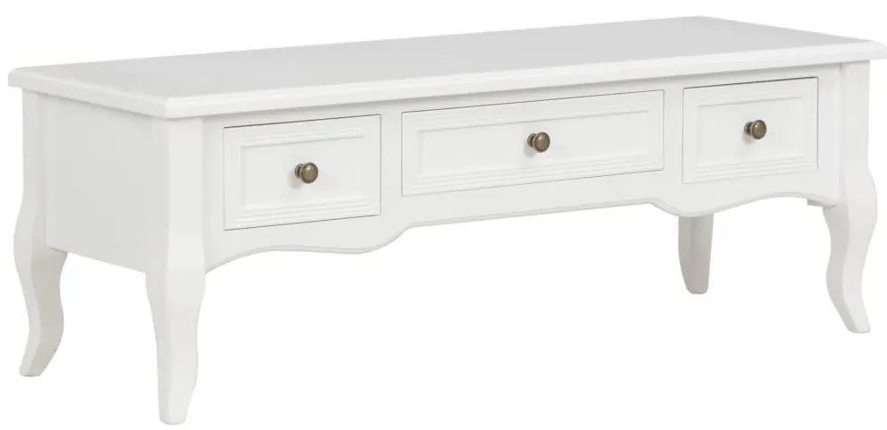 Móvel de TV 100x35x35 cm madeira branco