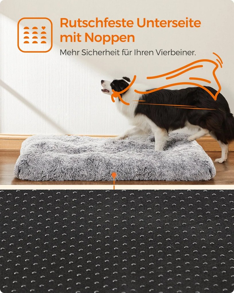 Cama para cães Macio, confortável 105 x 68 cm cinza 