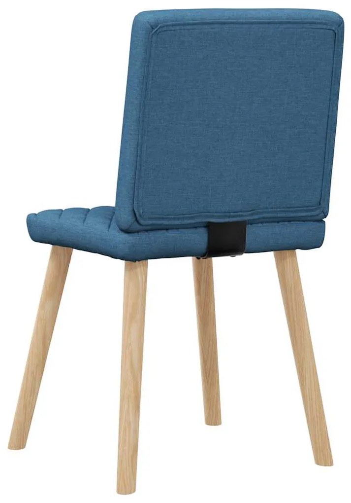 Cadeiras de jantar 6 pcs tecido azul