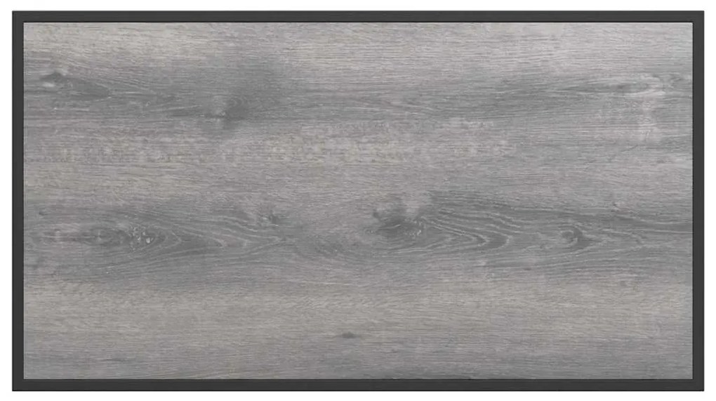 Mesa de Jardim Cinza 100x55x70 cm DPC e Aço