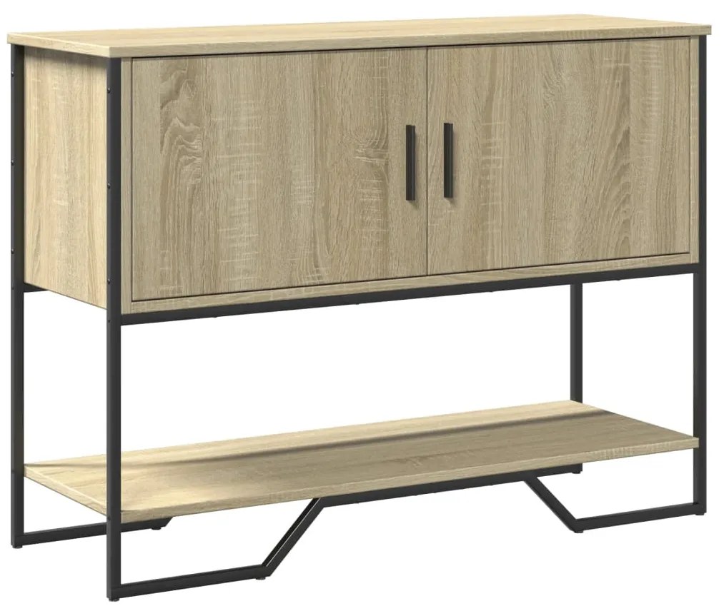 Mesa consola 100x35x74,5cm derivados de madeira carvalho sonoma