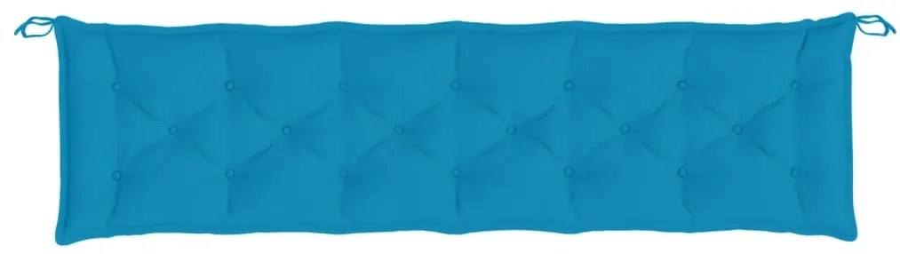 Almofadão p/ banco jardim 200x50x7 cm tecido oxford azul-claro