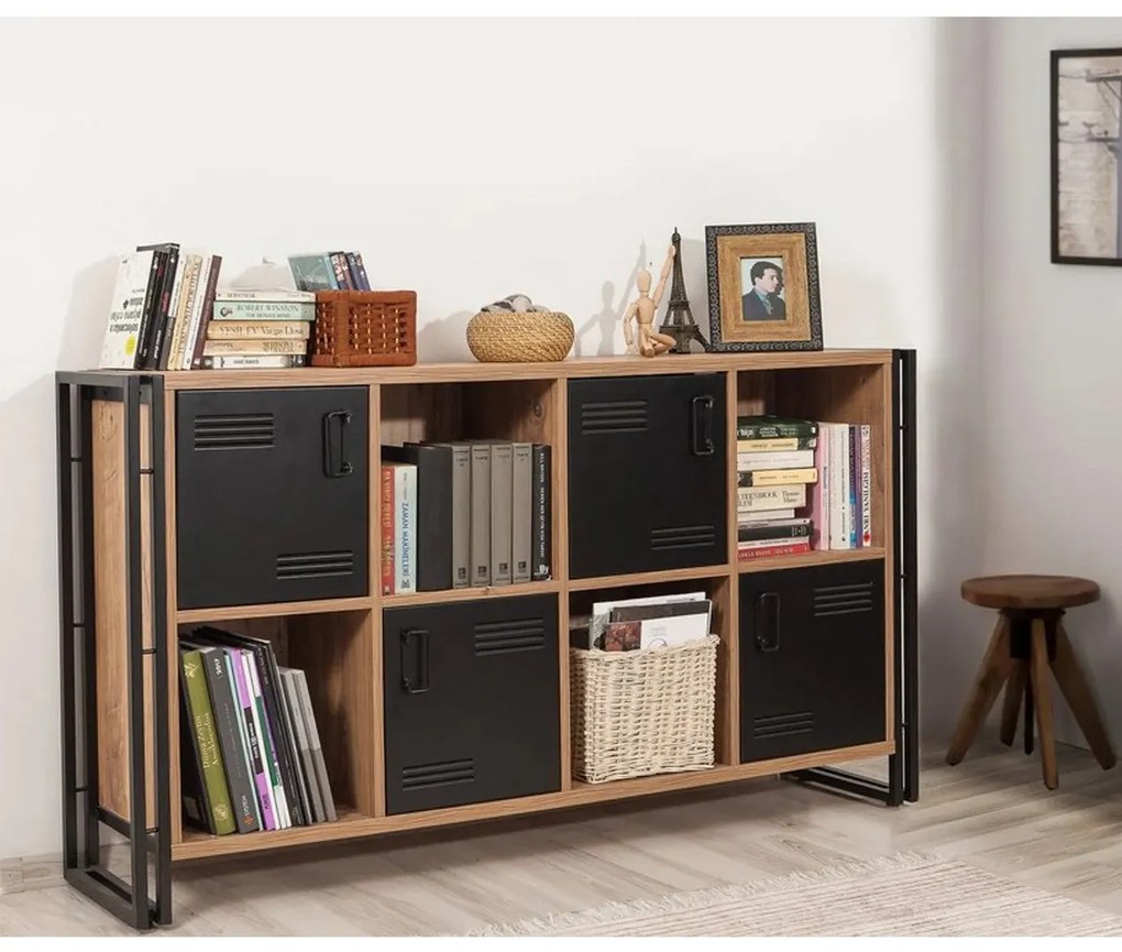 Conjunto de Mobiliário de Sala de Estar Cosmo – Pinho Atlântico e Pret