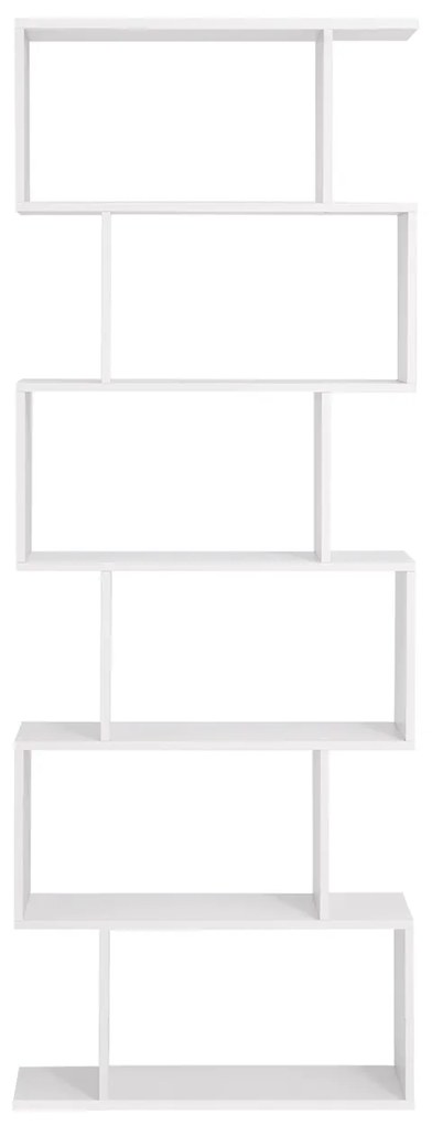 Estante sala com 6 prateleiras 70 x 24 x 190,5 cm branco