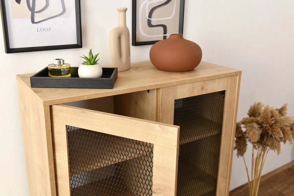 Aparador Wire – Carvalho – 40x90x110 cm