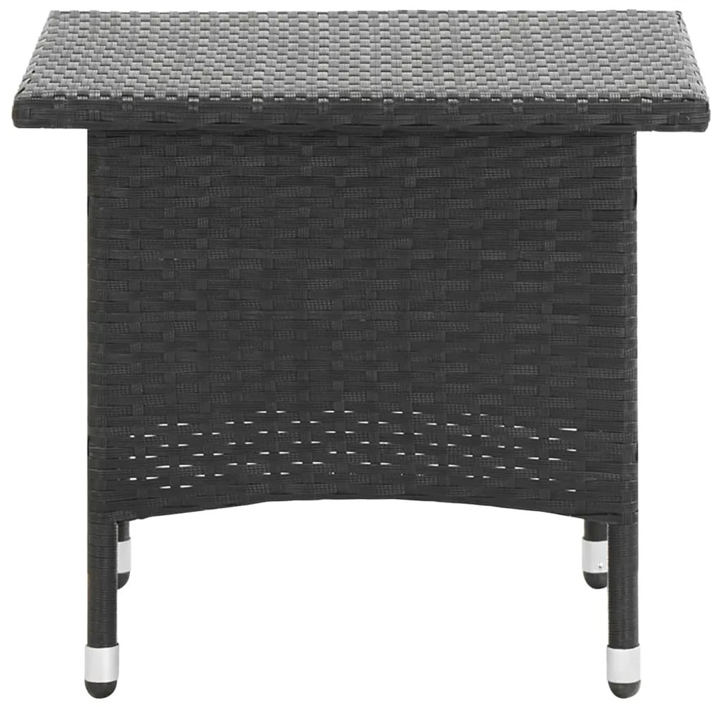 Mesa de chá 50x50x47 cm vime PE preto