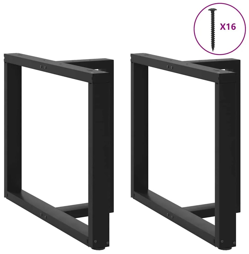 Pés de mesa de jantar em forma de T, 2 peças, preto, 100x35x(72-73) cm