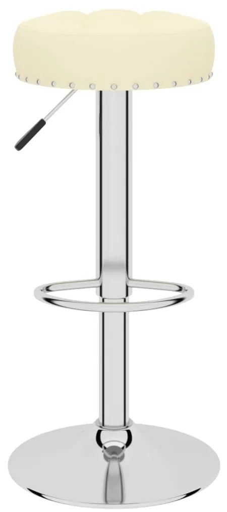 Bancos de bar 2 pcs tecido cor creme