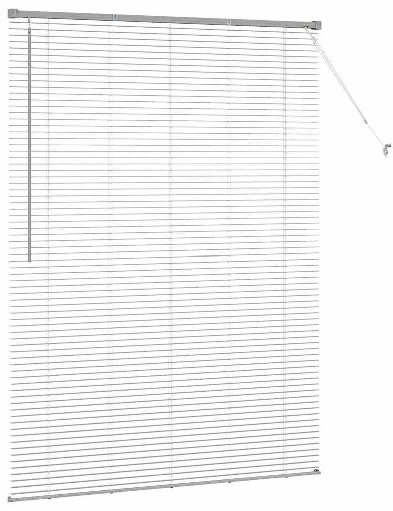 Persiana de Janela com cortinas Outros Manual Prata 80 x 130 cm Alumín