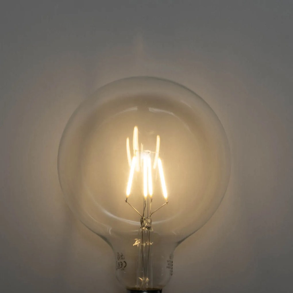 Conjunto de 5 Lâmpadas LED E27 Reguláveis em 3 Passos Filamento Espiral G125 4W 450 lm 2700K