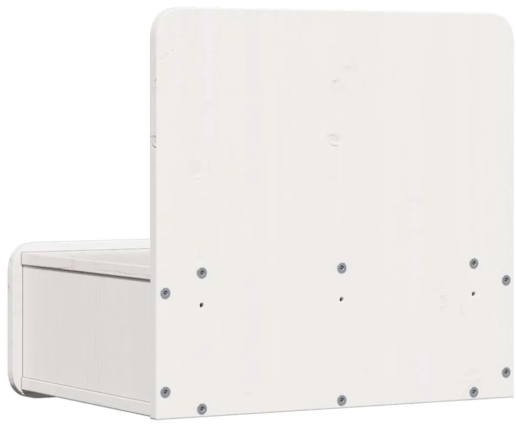 Mesa de Cabeceira Montada na Parede Branco 44 x 32.5 x 40 cm