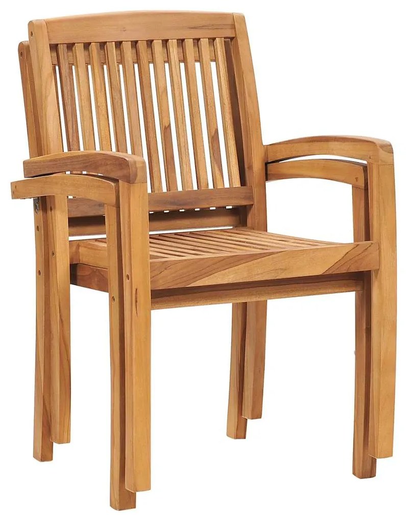 Cadeiras de jardim c/ almofadões antracite 2 pcs teca maciça