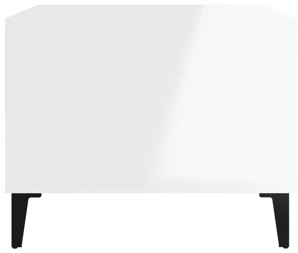Mesa de centro 60x50x40 cm derivados madeira branco brilhante
