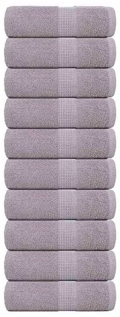 Toalhas de bidé 10 pcs 30x50 cm 360 gsm 100% algodão cinzento