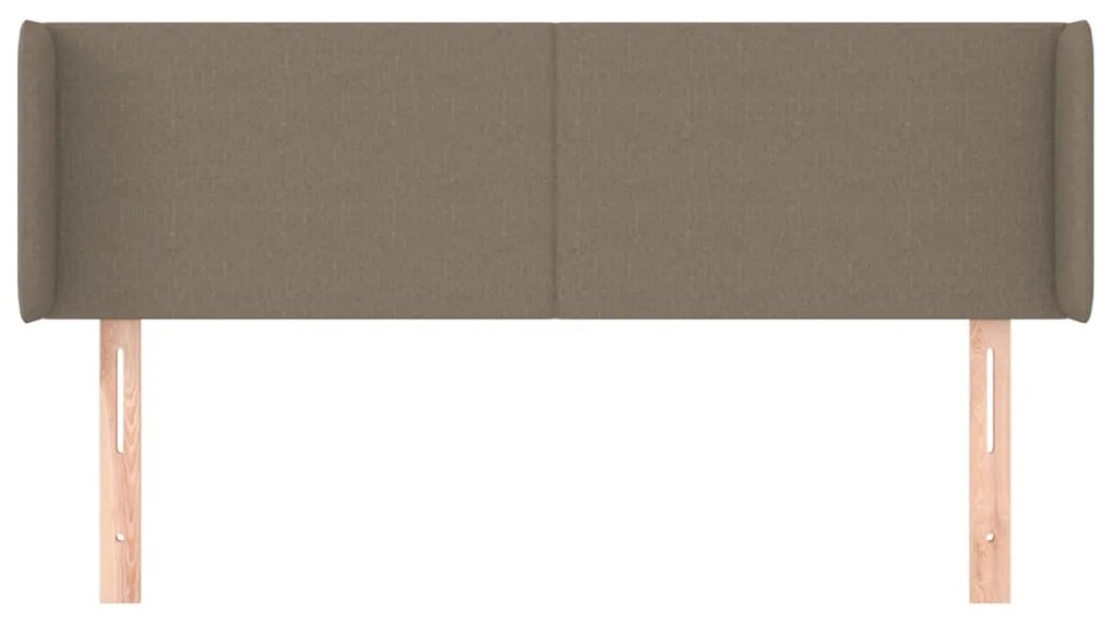Cabeceira cama abas tecido 147x16x78/88 cm cinzento-acastanhado