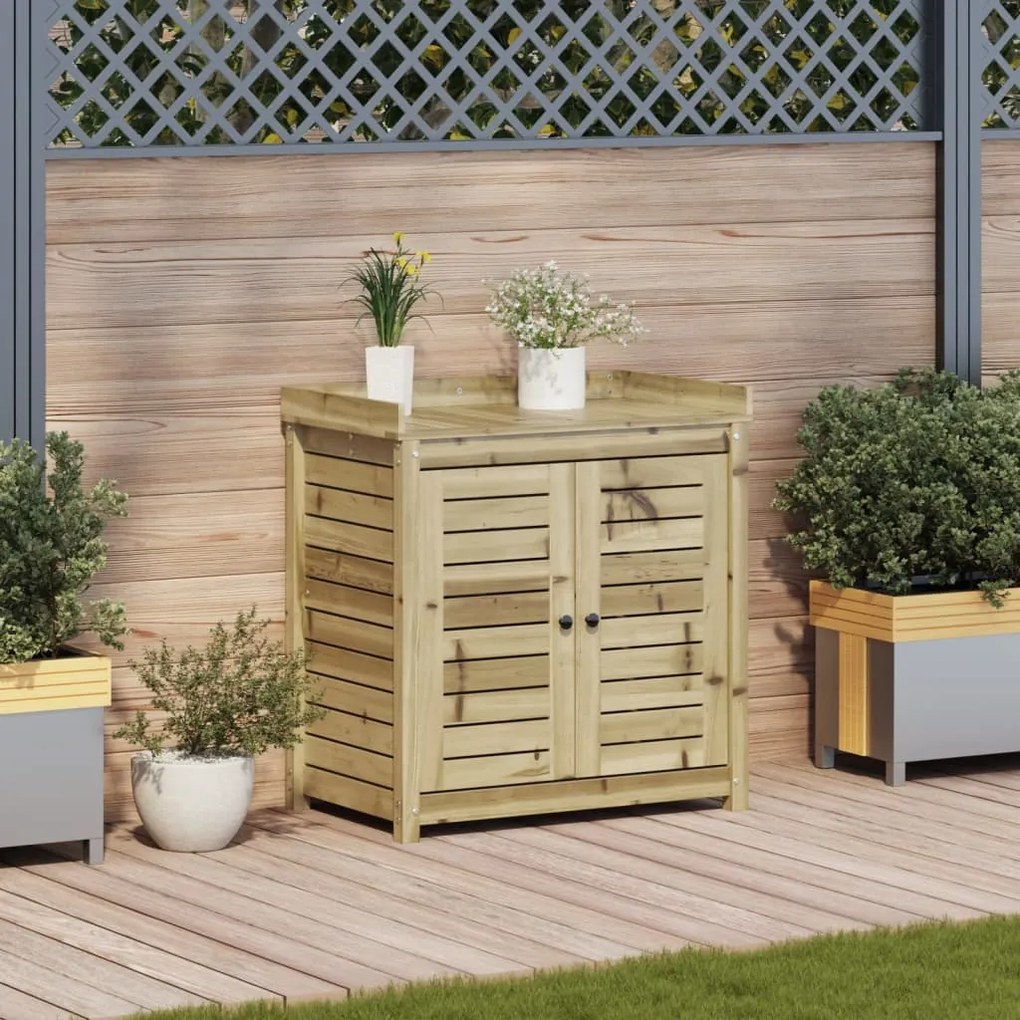 Mesa jardinagem c/ prateleiras 82,5x50x86,5 cm pinho impregnado