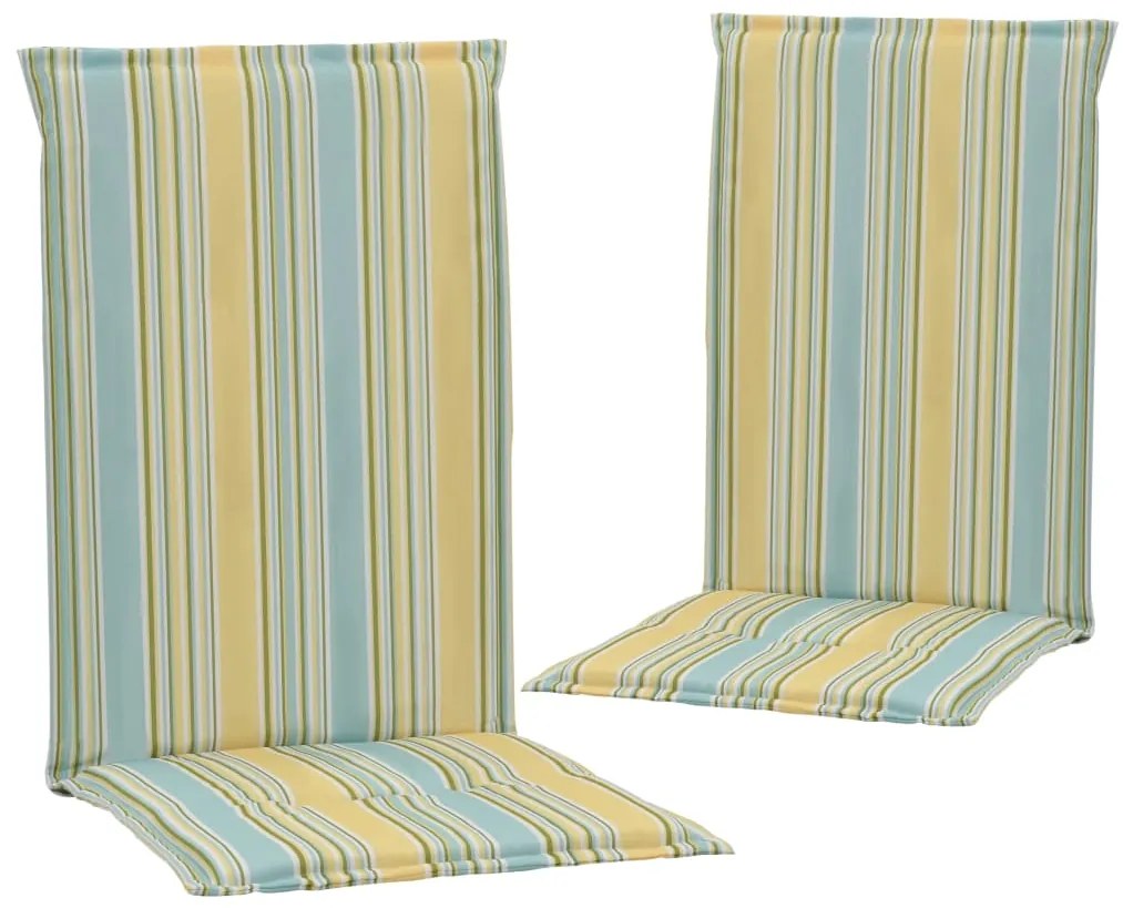 vidaXL Almofadões cadeiras jardim estampados 2 pcs 120x50x3cm multicor