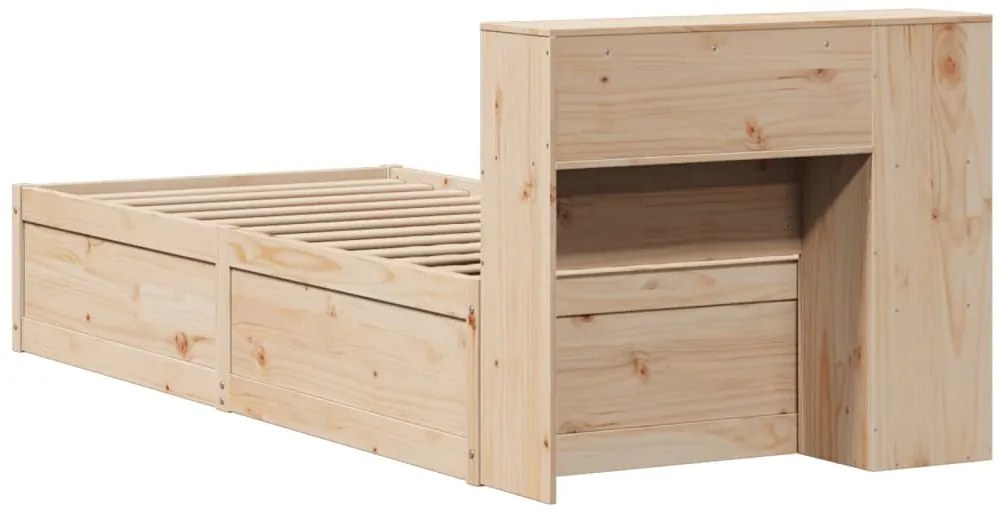 Cama sem colchão 75x190 cm madeira de pinho maciça