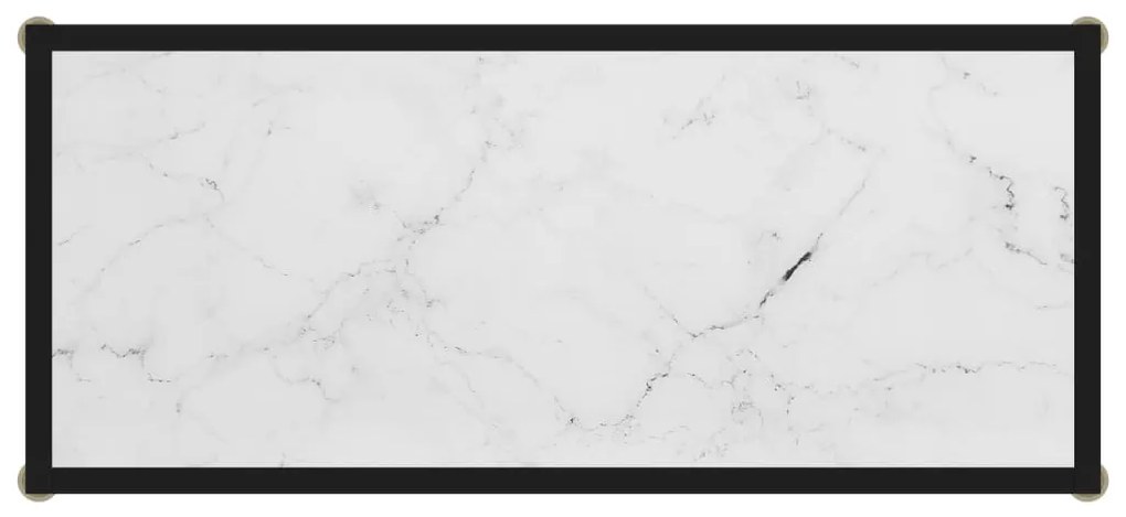 Mesa consola 80x35x75 cm vidro temperado branco