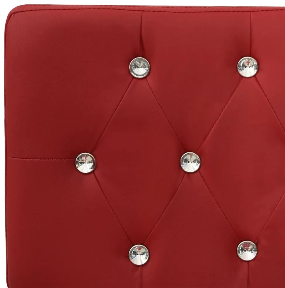 Banco 110 cm couro artificial vermelho tinto