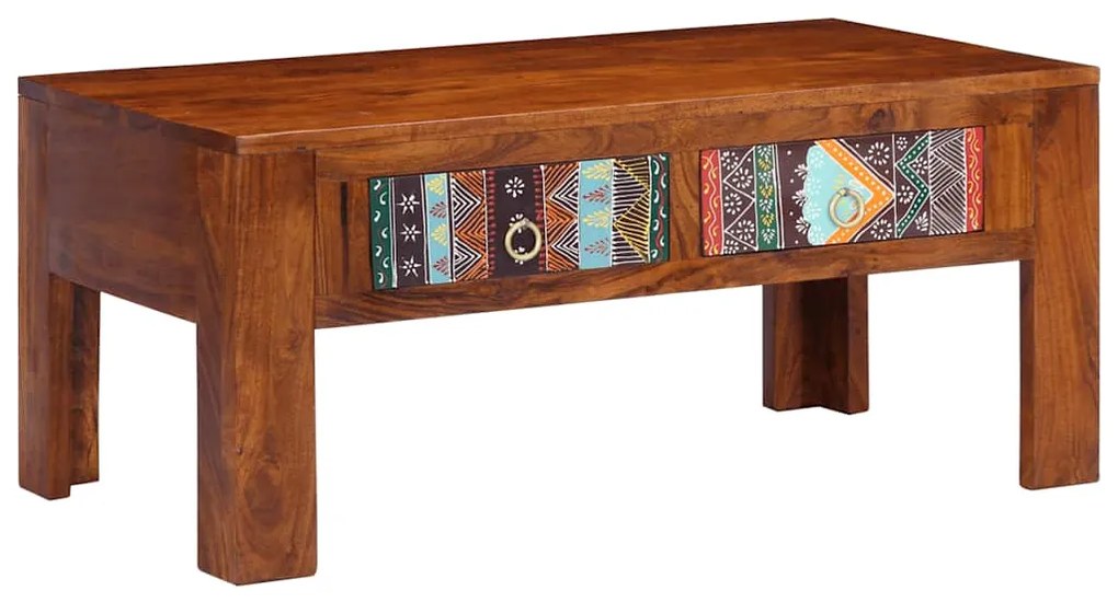 Mesa de centro 90x50x40 cm madeira de acácia maciça