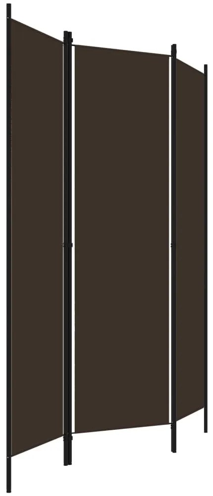 Divisória de quarto com 3 painéis 150x180 cm castanho
