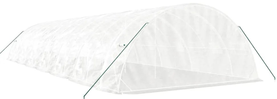 Estufa com estrutura de aço 70 m² 14x5x2,3 m branco