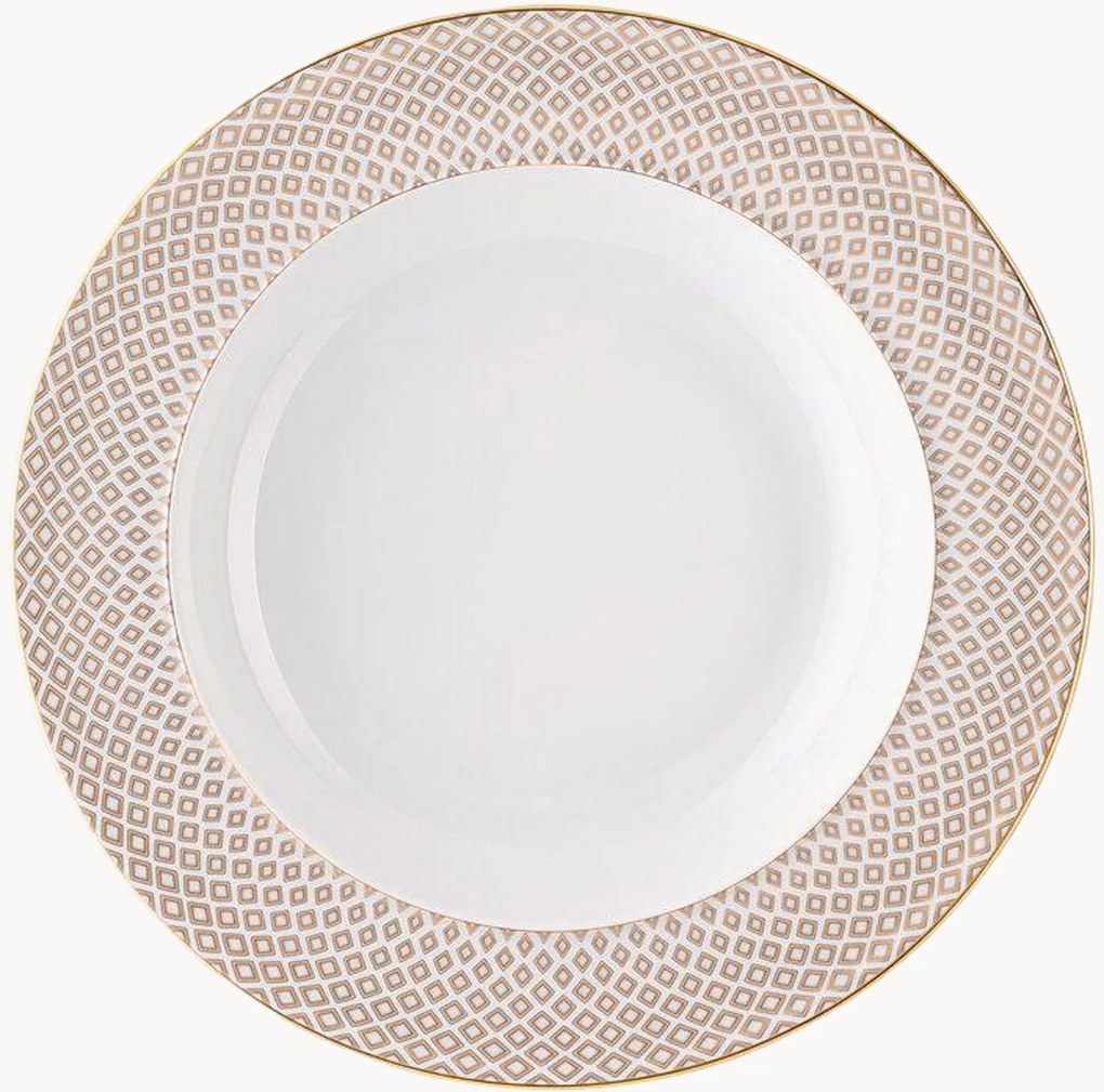 Pratos de sopa em porcelana Francis Carreau, conjunto de 6