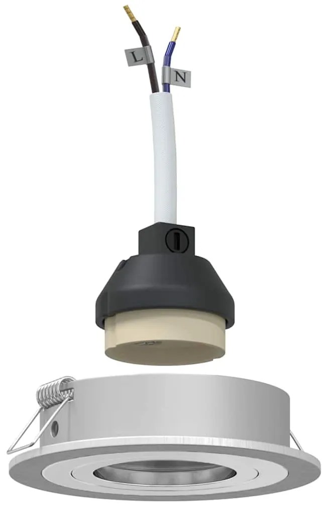 Spotlights Embutidos 6 pcs Redondas GU10 Prata Ø91 mm