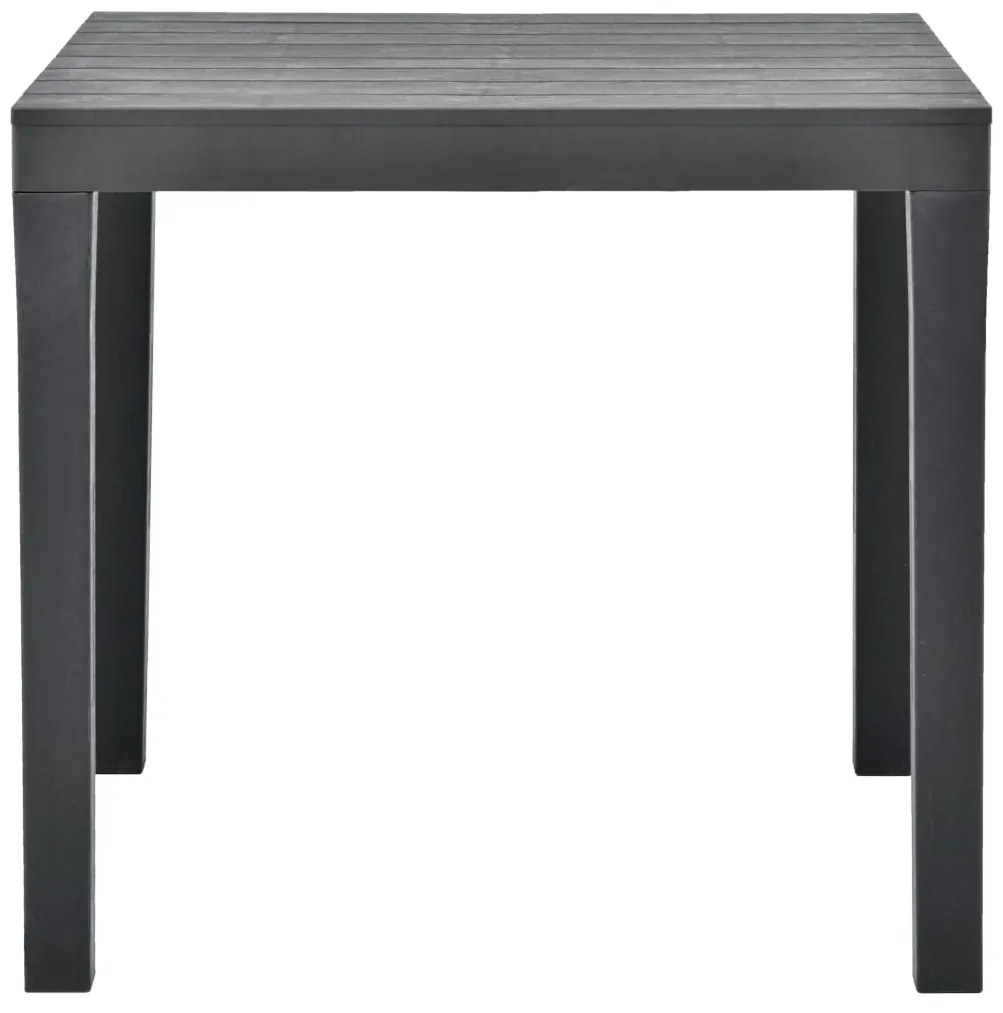 Mesa de jardim 78x78x72 cm plástico antracite