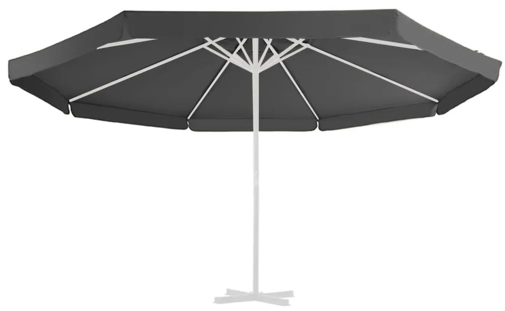 Tecido de substituição p/ guarda-sol exterior 500 cm antracite