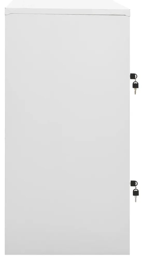 Cacifos 5 pcs 90x45x92,5 cm aço cinzento-claro e verde