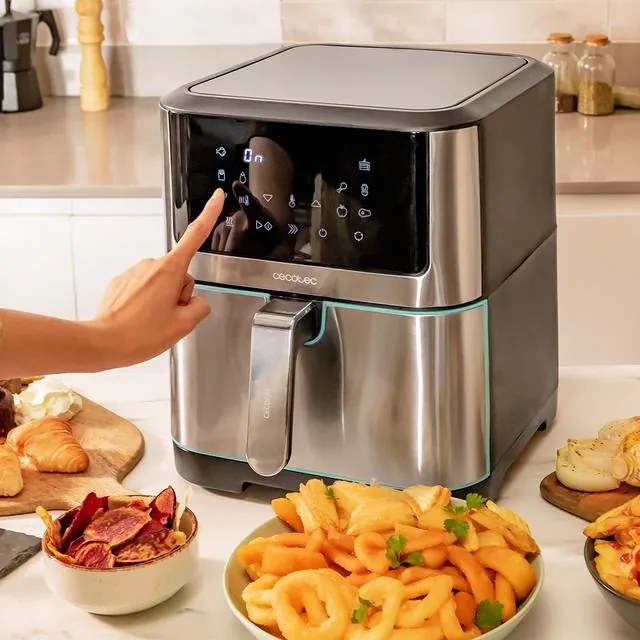 Fritadeira sem óleo Cecotec com capacidade de 8 L Cecofry Supreme 8000 touch airfryer e tecnologia PerfectCook