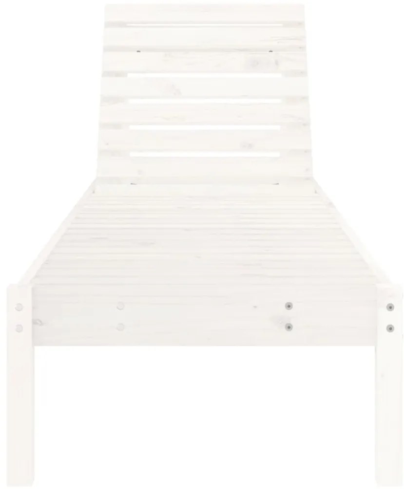 Espreguiçadeiras 2 pcs 199,5x60x74 cm pinho maciço branco