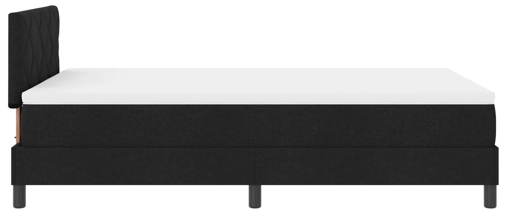 Cama Box com Colchão Preto 120x200 cm Tecido