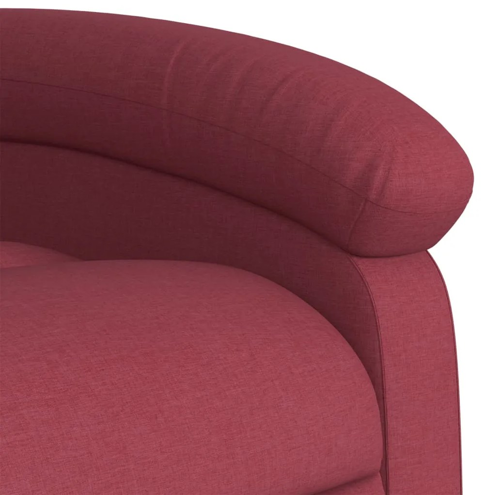 Poltrona de massagens reclin. elevatória tecido vermelho tinto