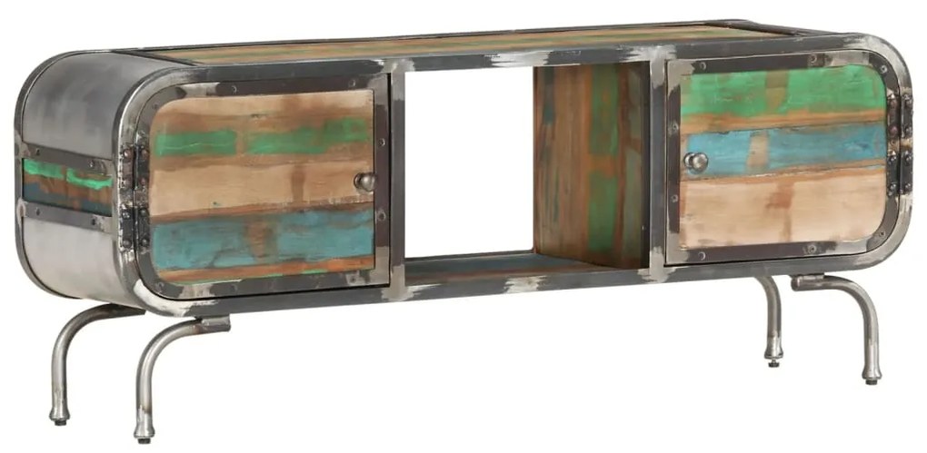 vidaXL Móvel de TV 110x30x42 cm madeira recuperada maciça multicor