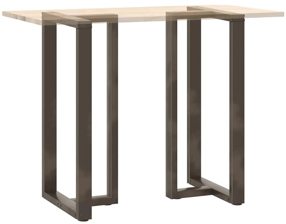 Pés de mesa de bar em forma de T, 2 peças, preto, 60x35x(110-111) cm,