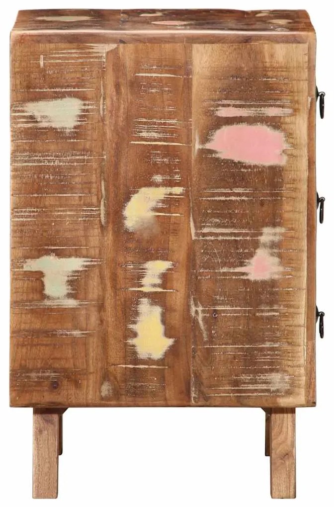 Mesas de cabeceira 2 pcs 37x32x50 cm madeira recuperada maciça