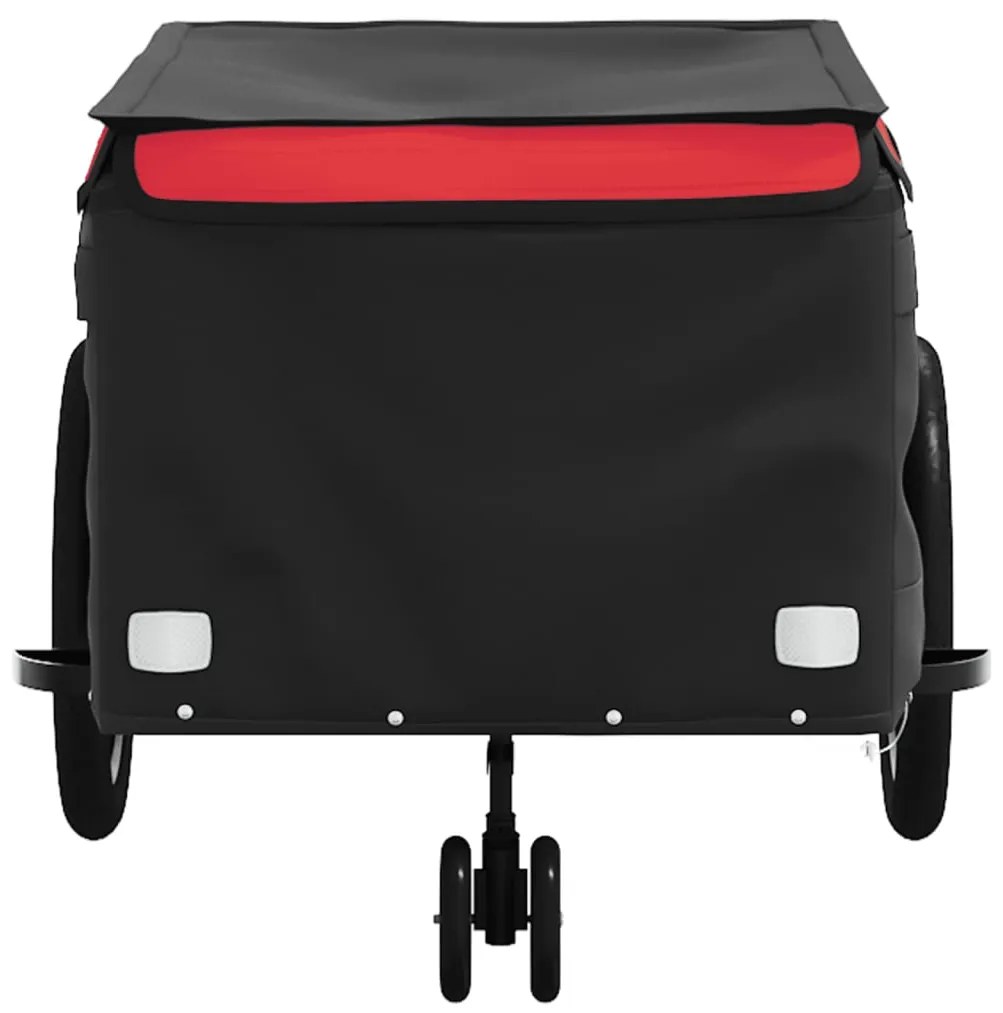 Reboque para bicicleta 45 kg ferro preto e vermelho