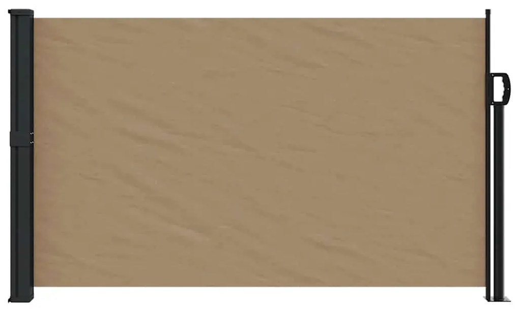 Toldo lateral retrátil 120x600 cm cinzento-acastanhado