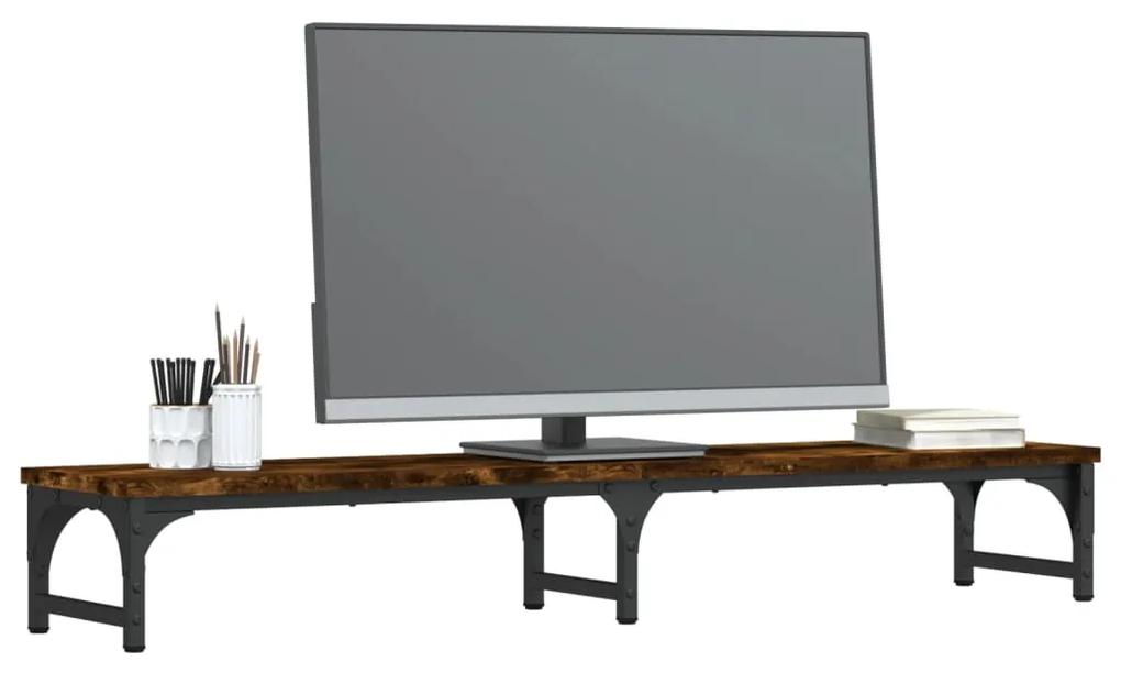 Suporte monitor 105x23x15,5cm derivados madeira carvalho fumado