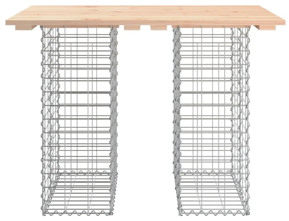 Banco de jardim c/ design gabião 100x70x72 cm pinho maciço