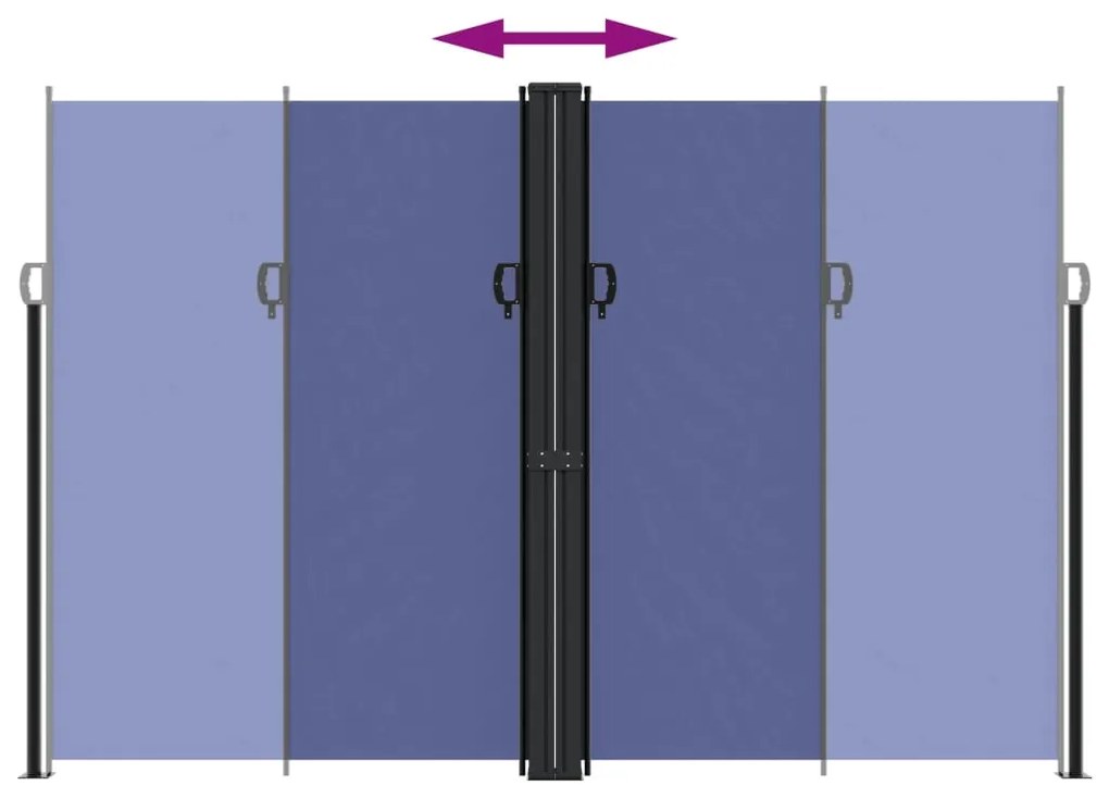 Toldo lateral retrátil 220x1200 cm azul