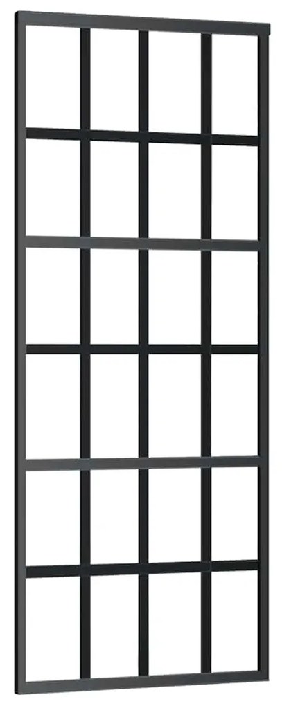 Porta deslizante c/ conj. ferragens 76x205cm vidro ESG preto
