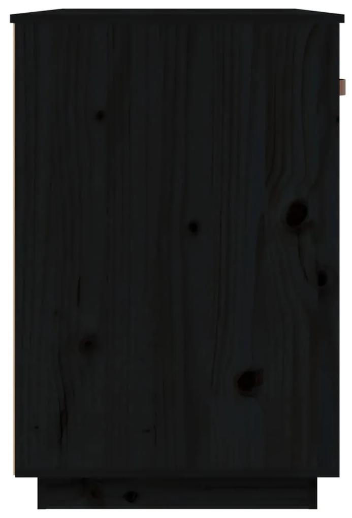 Secretária 95x50x75 cm madeira de pinho maciça preto