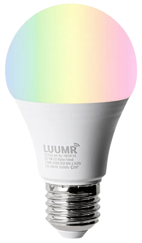 Candeeiro de parede moderno inteligente preto IP65 com Wi-Fi A60 - Houks