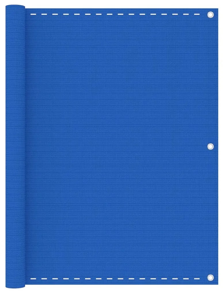 vidaXL Tela de varanda 120x400 cm PEAD azul